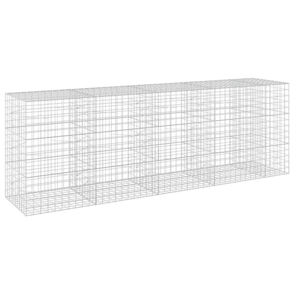 vidaXL Gabión s drôtom 5 mm a sieťou 10x10 cm 450x100x150 cm – Obrázok 2