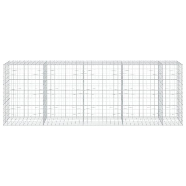 vidaXL Gabión s drôtom 5 mm a sieťou 10x10 cm 450x100x150 cm – Obrázok 3