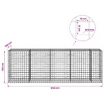 vidaXL Gabión s drôtom 5 mm a sieťou 10x10 cm 450x100x150 cm – Obrázok 6