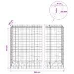 vidaXL Gabión s drôtom 5 mm a sieťou 10x10 cm 900x100x150 cm – Obrázok 6