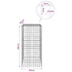 vidaXL Gabión s drôtom 5 mm a sieťou 10x10 cm 100x100x200 cm – Obrázok 6
