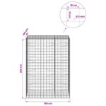 vidaXL Gabión s drôtom 5 mm a sieťou 10x10 cm 150x100x200 cm – Obrázok 6
