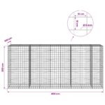 vidaXL Gabión s drôtom 5 mm a sieťou 10x10 cm 450x100x200 cm – Obrázok 6