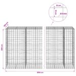 vidaXL Gabión s drôtom 5 mm a sieťou 10x10 cm 850x100x200 cm – Obrázok 6