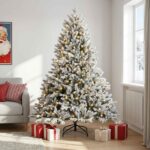 vidaXL Umelý Sklápací Vianočný Stromček 150 cm 150 LED Teplá biela – Obrázok 3