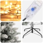 vidaXL Umelý Sklápací Vianočný Stromček 150 cm 150 LED Teplá biela – Obrázok 7