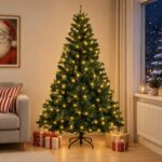 vidaXL Umelý Sklápací Vianočný Stromček 150 cm 150 LED Teplá biela