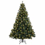 vidaXL Umelý Sklápací Vianočný Stromček 150 cm 150 LED Teplá biela – Obrázok 4