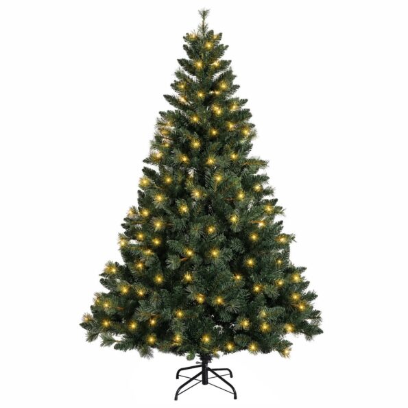 vidaXL Umelý Sklápací Vianočný Stromček 150 cm 150 LED Teplá biela – Obrázok 4
