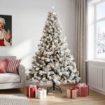 vidaXL Umelý Sklápací Vianočný Stromček 150 cm 150 LED Teplá biela – Obrázok 3