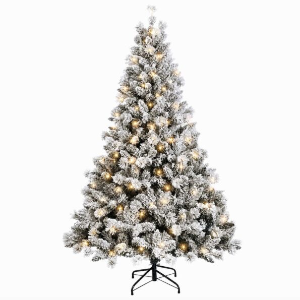 vidaXL Umelý Sklápací Vianočný Stromček 150 cm 150 LED Teplá biela – Obrázok 4