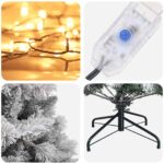 vidaXL Umelý Sklápací Vianočný Stromček 150 cm 150 LED Teplá biela – Obrázok 7