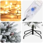 vidaXL Umelý Sklápací Vianočný Stromček 150 cm 150 LED Teplá biela – Obrázok 7
