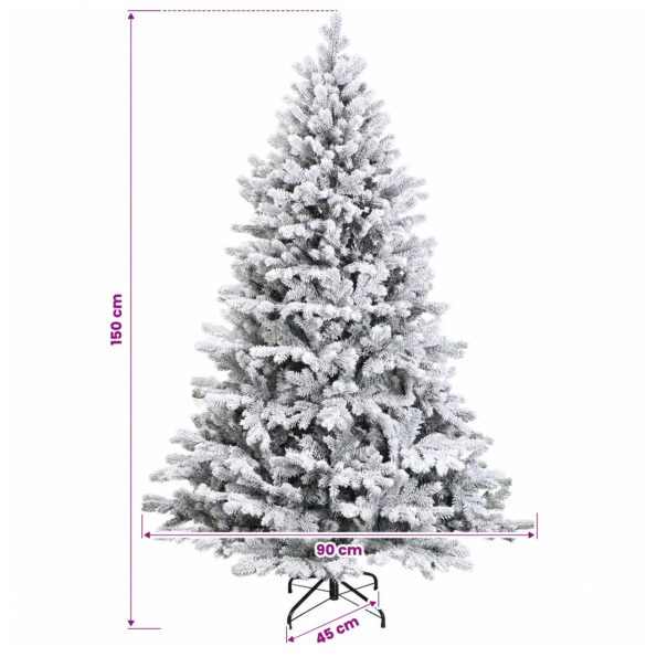 vidaXL Umelý Sklápací Vianočný Stromček 150 cm 150 LED Teplá biela – Obrázok 10