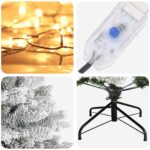 vidaXL Umelý Sklápací Vianočný Stromček 150 cm 150 LED Teplá biela – Obrázok 7