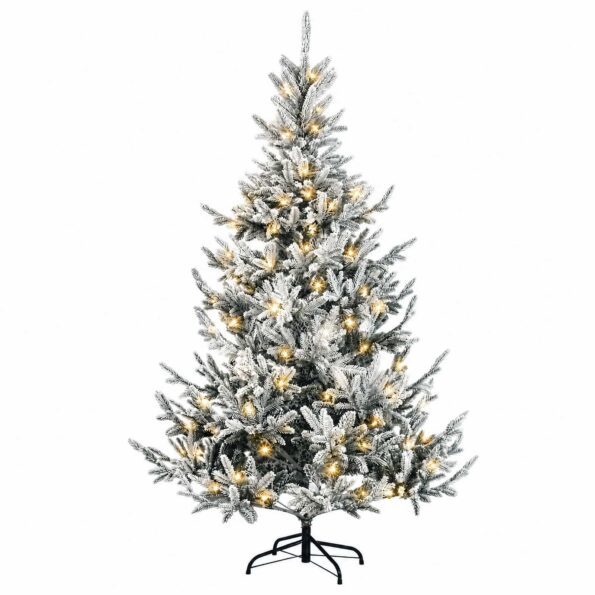 vidaXL Umelý Sklápací Vianočný Stromček 150 cm 150 LED Teplá biela – Obrázok 4