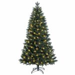 vidaXL Umelý Sklápací Vianočný Stromček 150 cm 150 LED Teplá biela – Obrázok 4