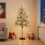 vidaXL Umelý Sklápací Vianočný Stromček 150 cm 150 LED Teplá biela