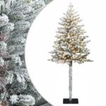 vidaXL Umelý Sklápací Vianočný Stromček 150 cm 150 LED Teplá biela – Obrázok 2