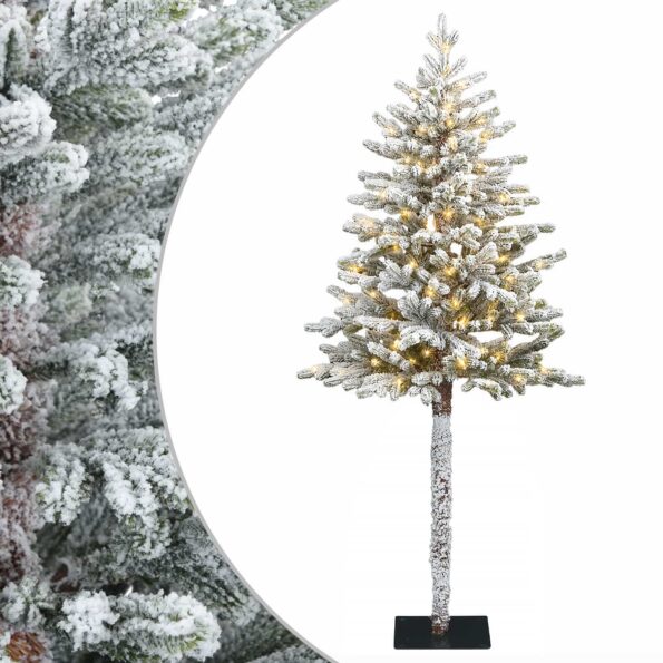 vidaXL Umelý Sklápací Vianočný Stromček 150 cm 150 LED Teplá biela – Obrázok 2