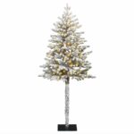 vidaXL Umelý Sklápací Vianočný Stromček 150 cm 150 LED Teplá biela – Obrázok 4