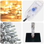 vidaXL Umelý Sklápací Vianočný Stromček 150 cm 150 LED Teplá biela – Obrázok 7