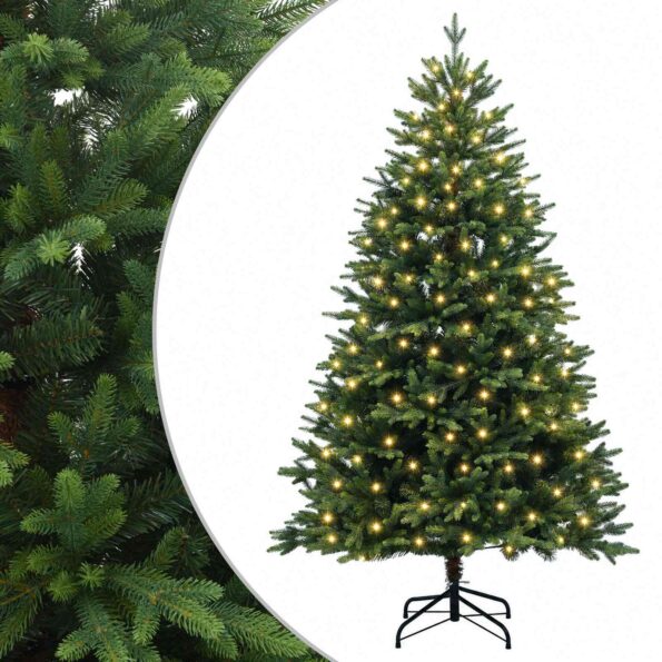 vidaXL Umelý Sklápací Vianočný Stromček 120 cm 150 LED Teplá biela – Obrázok 2