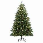 vidaXL Umelý Sklápací Vianočný Stromček 120 cm 150 LED Teplá biela – Obrázok 4