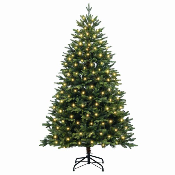 vidaXL Umelý Sklápací Vianočný Stromček 120 cm 150 LED Teplá biela – Obrázok 4