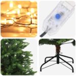 vidaXL Umelý Sklápací Vianočný Stromček 120 cm 150 LED Teplá biela – Obrázok 7