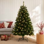 vidaXL Umelý Sklápací Vianočný Stromček 150 cm 150 LED Teplá biela
