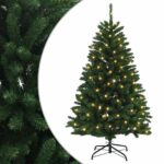 vidaXL Umelý Sklápací Vianočný Stromček 150 cm 150 LED Teplá biela – Obrázok 2