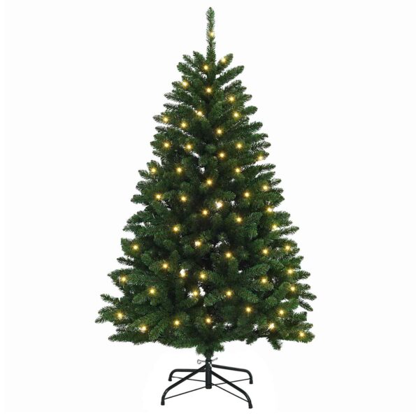 vidaXL Umelý Sklápací Vianočný Stromček 150 cm 150 LED Teplá biela – Obrázok 4