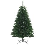 vidaXL Umelý Sklápací Vianočný Stromček 150 cm 150 LED Teplá biela – Obrázok 5