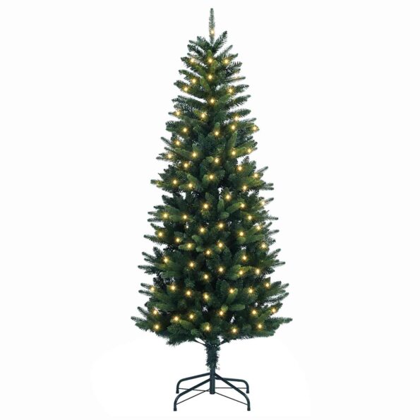 vidaXL Umelý Sklápací Vianočný Stromček 120 cm 150 LED Teplá biela – Obrázok 4
