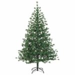 vidaXL Umelý vianočný stromček s vianočnými guľami 150 cm 150 LED – Obrázok 5