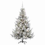 vidaXL Umelý vianočný stromček s vianočnými guľami 120 cm 150 LED – Obrázok 4