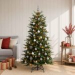 vidaXL Umelý Sklápací Vianočný Stromček 150 cm 150 LED Teplá biela