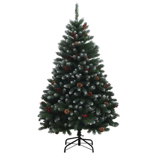 vidaXL Umelý vianočný stromček zelený s guľami 150 cm 150 LED – Obrázok 5
