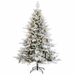 vidaXL Umelý Sklápací Vianočný Stromček 210 cm 300 LED Teplá biela – Obrázok 4