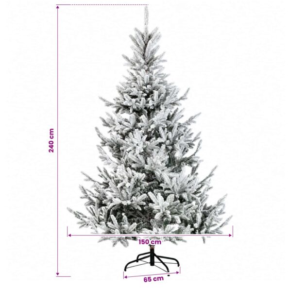 vidaXL Umelý Sklápací Vianočný Stromček 240 cm 300 LED Teplá biela – Obrázok 10