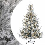 vidaXL Umelý Sklápací Vianočný Stromček 240 cm 300 LED Teplá biela – Obrázok 2