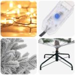 vidaXL Umelý Sklápací Vianočný Stromček 240 cm 300 LED Teplá biela – Obrázok 7