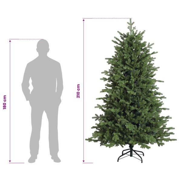 vidaXL Umelý Sklápací Vianočný Stromček 210 cm 300 LED Teplá biela – Obrázok 11