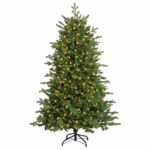 vidaXL Umelý Sklápací Vianočný Stromček 210 cm 300 LED Teplá biela – Obrázok 4