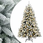 vidaXL Umelý Sklápací Vianočný Stromček 210 cm 300 LED Teplá biela – Obrázok 2