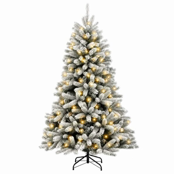 vidaXL Umelý Sklápací Vianočný Stromček 210 cm 300 LED Teplá biela – Obrázok 4