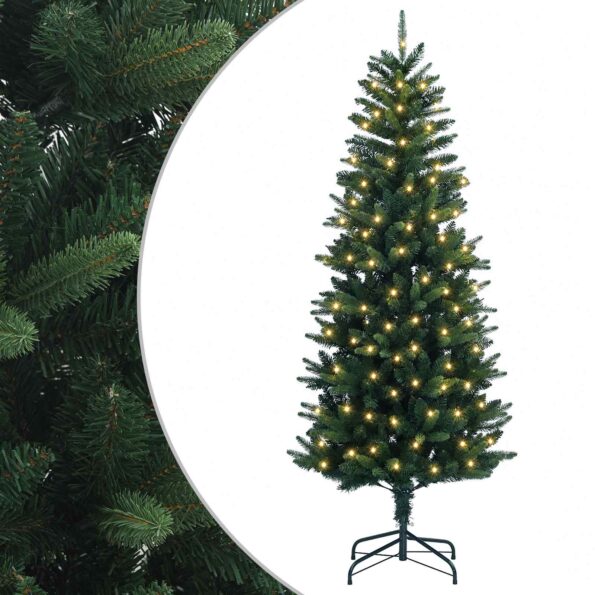 vidaXL Umelý Sklápací Vianočný Stromček 240 cm 300 LED Teplá biela – Obrázok 2