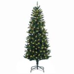 vidaXL Umelý Sklápací Vianočný Stromček 240 cm 300 LED Teplá biela – Obrázok 4