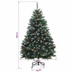 vidaXL Umelý vianočný stromček zelený s ozdobami 180 cm 300 LED – Obrázok 11